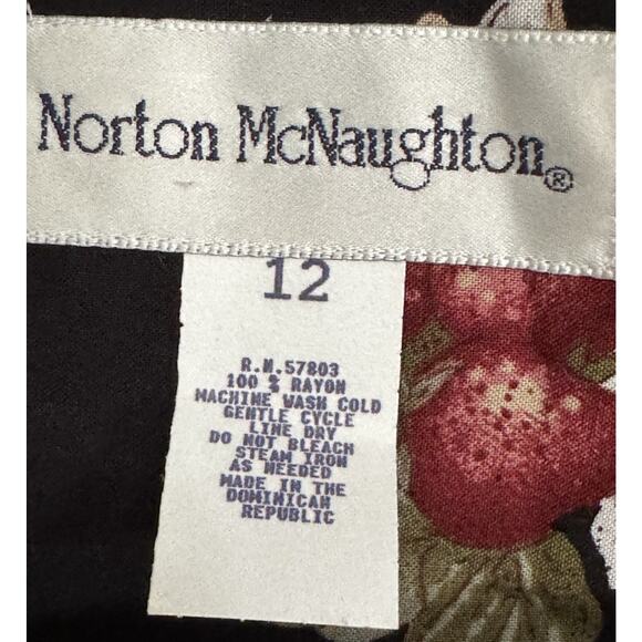 VTG Norton McNaughton Dress 12 Strawberry Granny Print Prairie Cottagecore Retro - Picture 4 of 6